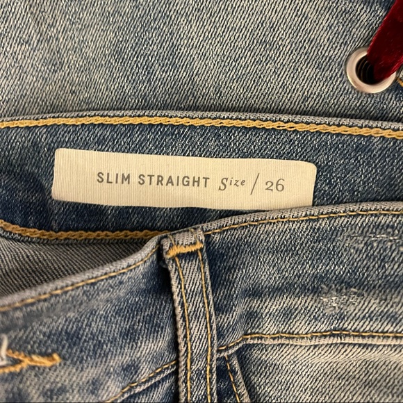 Anthropologie medium wash lace up jeans - Picture 5 of 6